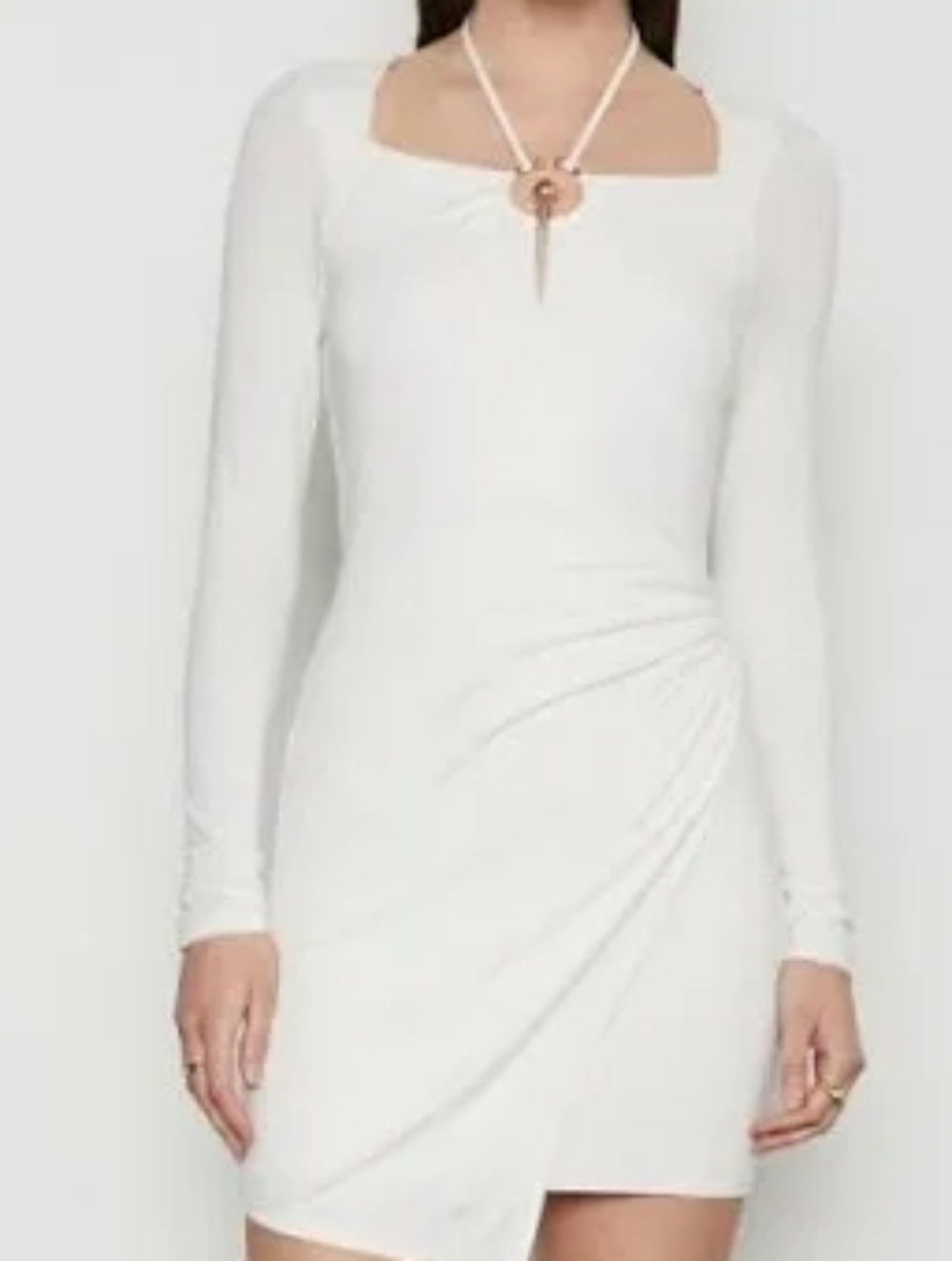 Bailey 44 Burman dress in cream with gold hardware Small